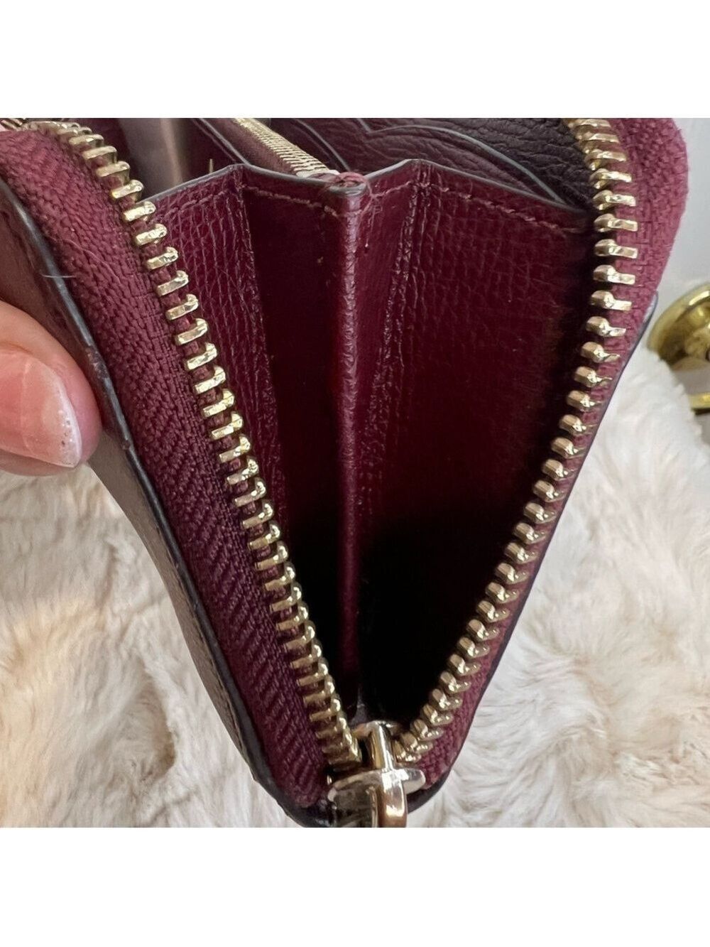 KATE SPADE NEW YORK BURGUNDY/DEEP PLUM WALLET - Picture 5 of 15